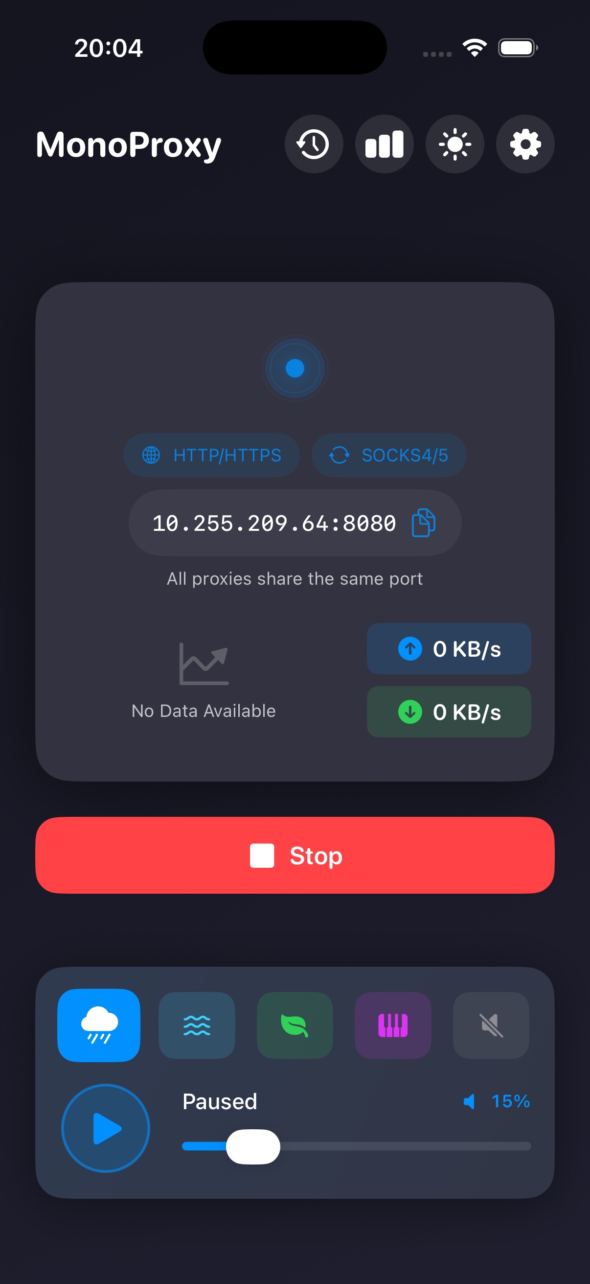 MonoProxy dark theme
